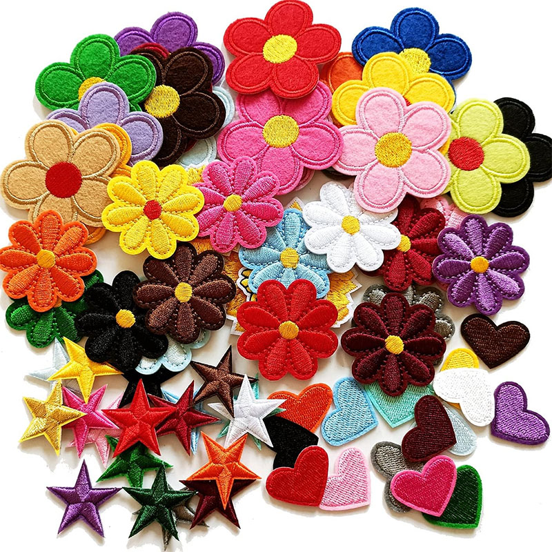 Embroidery Daisy Flower - 2-10Pcs ดอกไม้เหล็กบนแพทช์น่ารัก Daisy ปัก Appliques แพทช์