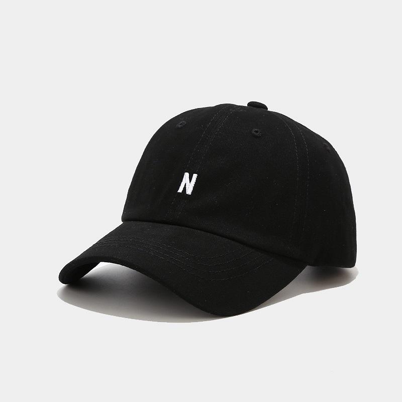 Embroidery Letter N - 2024 ตัวอักษร N เย็บปักถักร้อยผ้าฝ้าย Casquette เบสบอลหมวกปรับกลางแจ้งหมวก