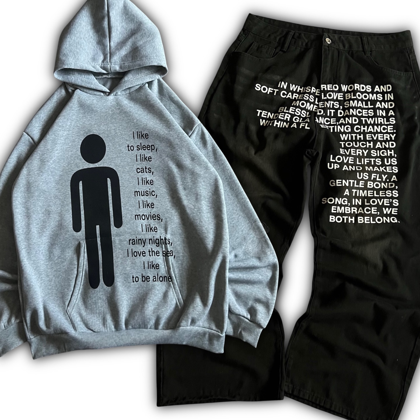 กางเกงยีนส์ลายอเมริกัน Y2K เสื - Embroidery Print บทวิจารณ์และราคา