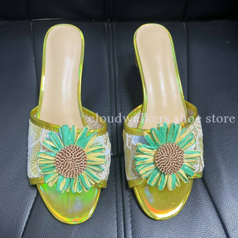 รองเท้าแตะฤดูร้อนประดับดอกทานต - Embroidery Design Free บทวิจารณ์และราคา
