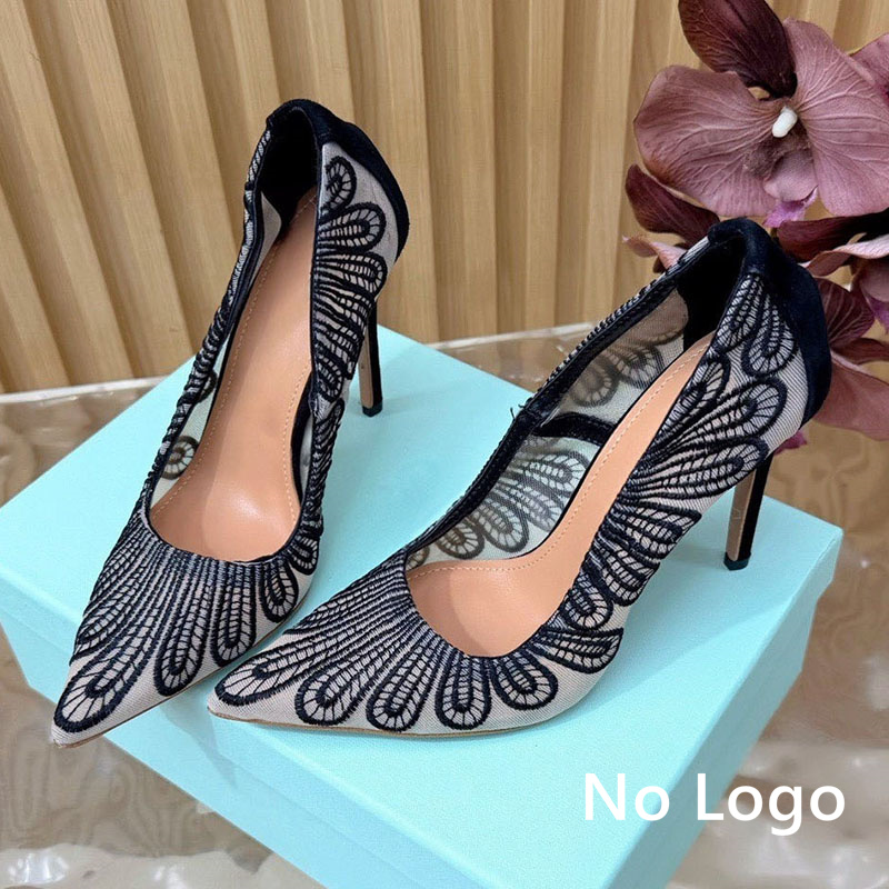 รองเท้าส้นสูงแฟชั่นผู้หญิงดีไซ - Embroidery On Leather บทวิจารณ์และราคา
