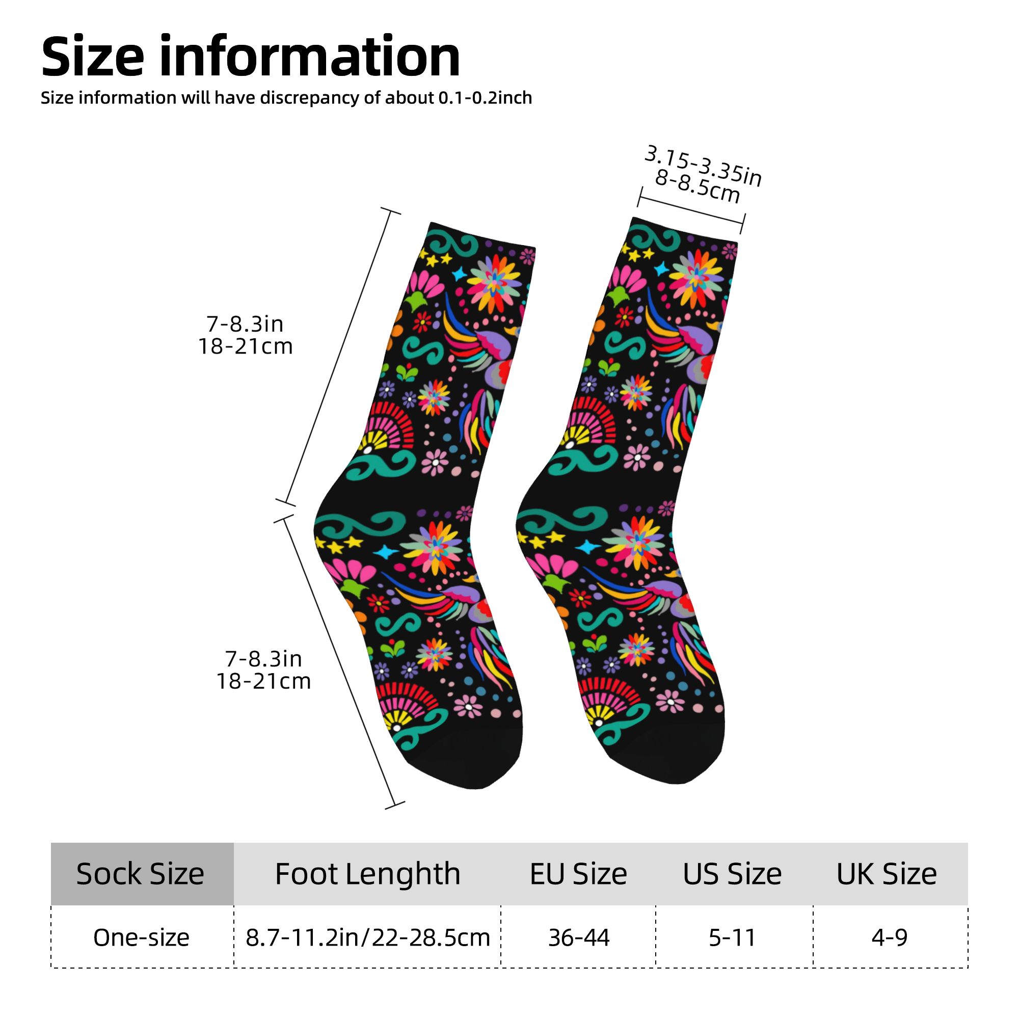 ถุงเท้าลายดอกไม้เม็กซิกันพิมพ์ - Embroidery Print บทวิจารณ์และราคา
