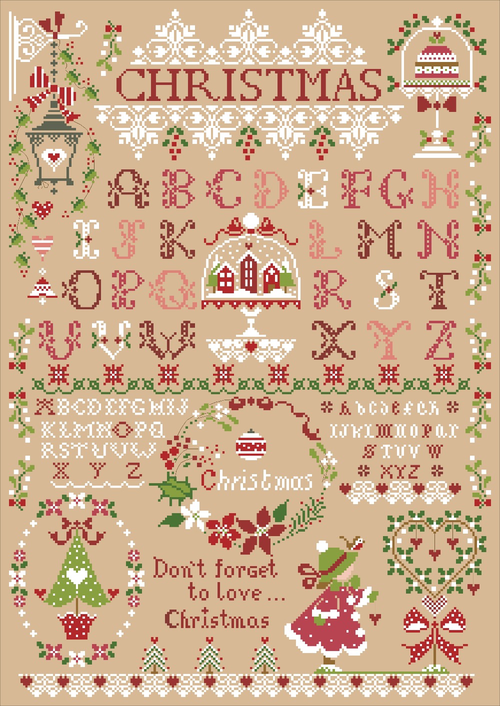 สาวคริสต์มาส CROSS Stitch ชุด  - Embroidery Xmas Designs บทวิจารณ์และราคา