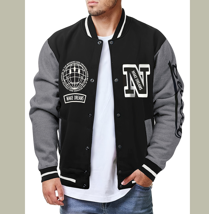 เสื้อแจ็คเก็ตเบสบอลตัวอักษร N  - Embroidery Letter N บทวิจารณ์และราคา