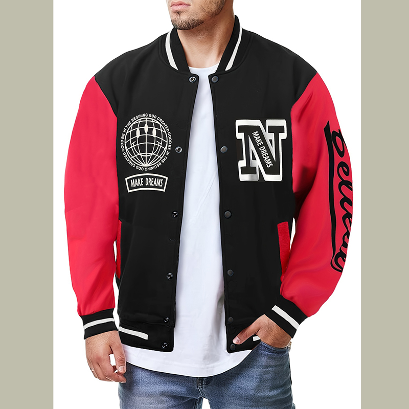 เสื้อแจ็คเก็ตเบสบอลตัวอักษร N  - Embroidery Letter N บทวิจารณ์และราคา