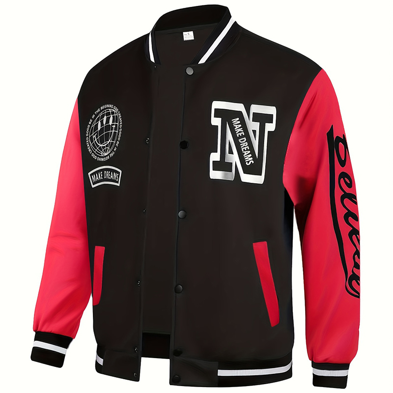 เสื้อแจ็คเก็ตเบสบอลตัวอักษร N  - Embroidery Letter N บทวิจารณ์และราคา