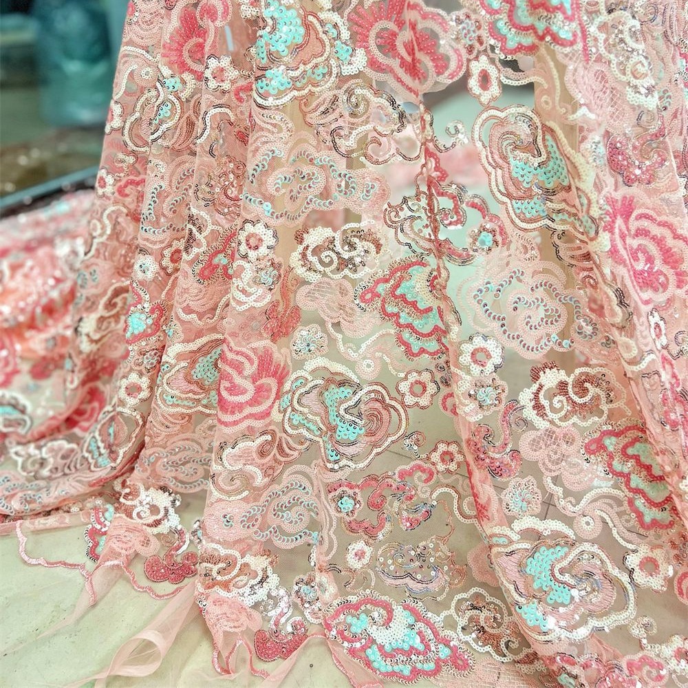 2 หลา/ล็อต ผ้าลูกไม้ปักลายดอกไ - Embroidery Gradient บทวิจารณ์และราคา