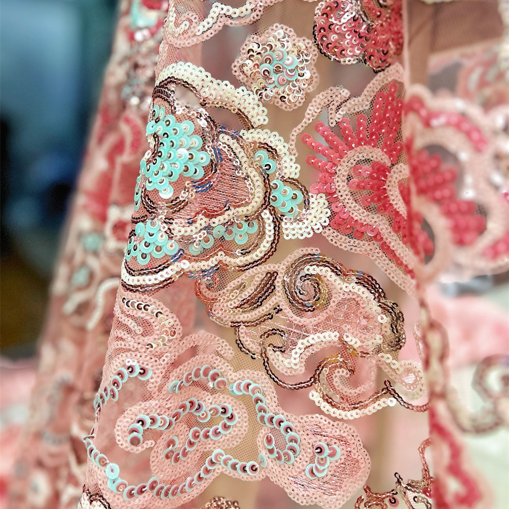 2 หลา/ล็อต ผ้าลูกไม้ปักลายดอกไ - Embroidery Gradient บทวิจารณ์และราคา