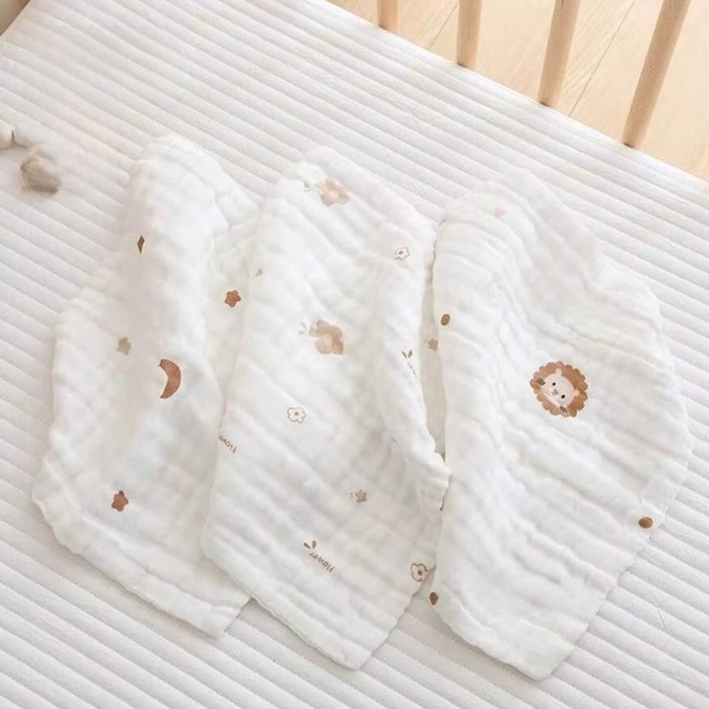 ผ้าเช็ดน้ำลายผ้าฝ้าย 6 ชั้น 2  - Embroidery Towel บทวิจารณ์และราคา