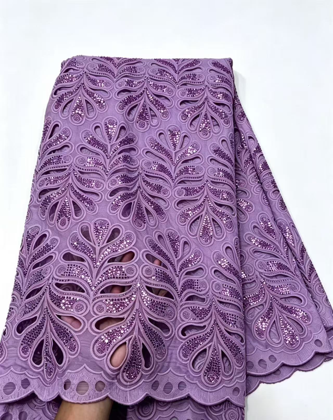 ผ้าลูกไม้ปักลายกิปัวร์ไนจีเรีย - Embroidery Gradient บทวิจารณ์และราคา