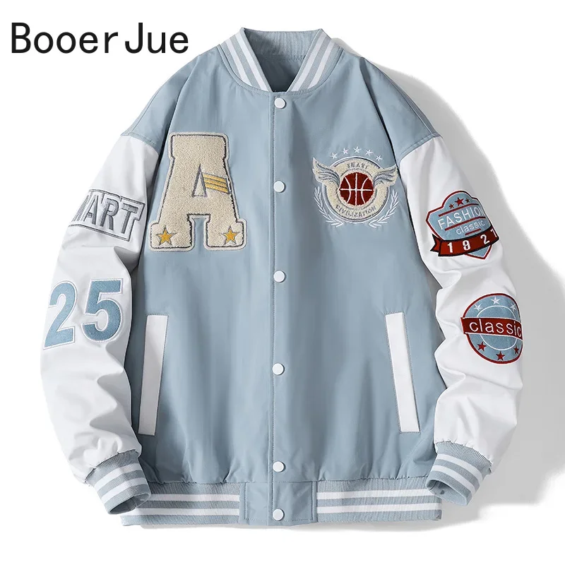 เสื้อแจ็กเก็ตเบสบอลบอมเบอร์ทีม - Embroidery Letter N บทวิจารณ์และราคา