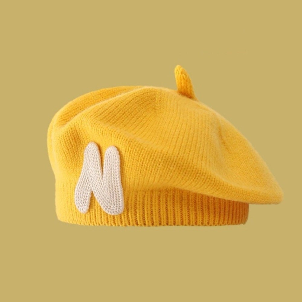 หมวกเบเร่ต์เด็กเล็กปักตัวอักษร - Embroidery Letter N บทวิจารณ์และราคา