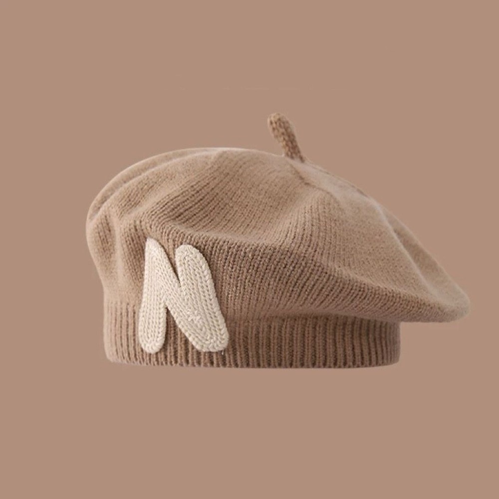 หมวกเบเร่ต์เด็กเล็กปักตัวอักษร - Embroidery Letter N บทวิจารณ์และราคา