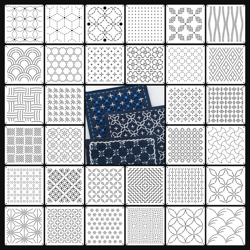 แม่แบบลายปักซาชิโก 9 ชิ้น/32 ช - Embroidery And Quilting บทวิจารณ์และราคา