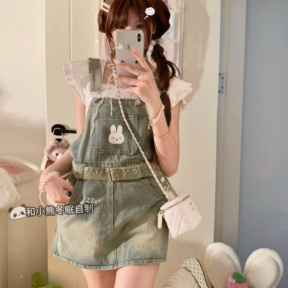 กางเกงขาสั้นผ้ายีนส์ปักลายดอกเ - Embroidery Daisy Flower บทวิจารณ์และราคา