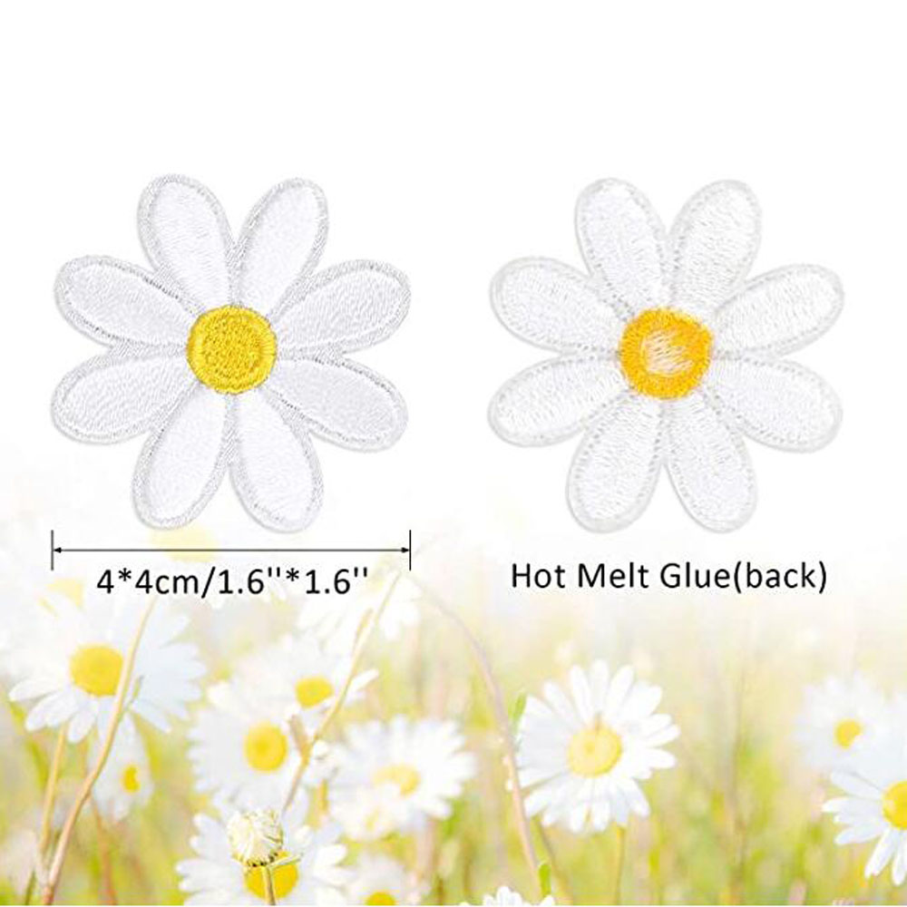 แพทช์รูปดอกเดซี่ 10 ชิ้น สำหรั - Embroidery Daisy Flower บทวิจารณ์และราคา
