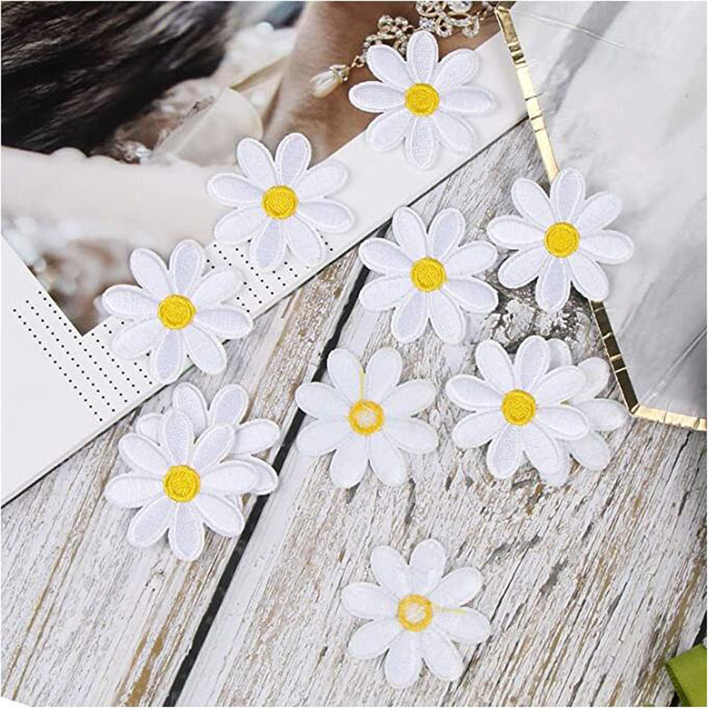 แพทช์รูปดอกเดซี่ 10 ชิ้น สำหรั - Embroidery Daisy Flower บทวิจารณ์และราคา