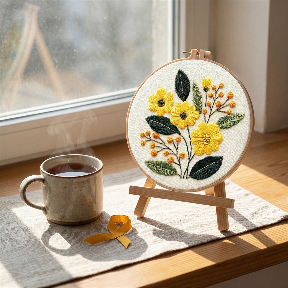โมโมอาร์ต ดีไอวายชุดเย็บปักถัก - Embroidery Daisy Flower บทวิจารณ์และราคา