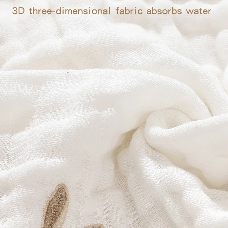 2/3/5pcs ผ้าเช็ดตัวเด็กเด็กวัย - Embroidery Towel บทวิจารณ์และราคา