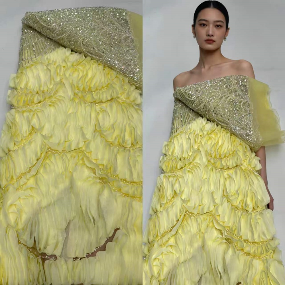 ผ้าลูกไม้ปักเลื่อมแอฟริกันสุดห - Embroidery Gradient บทวิจารณ์และราคา